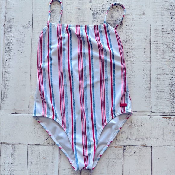 Lake of Stars Roxy Big Girls One Piece Swimsuit Stripes - Picture 1 of 8